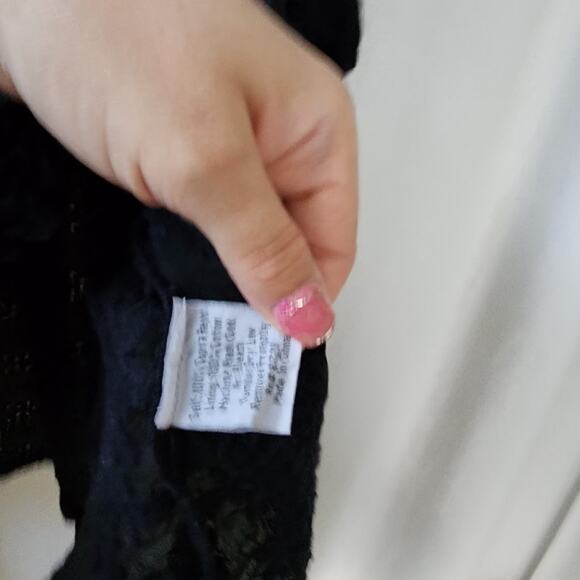 Johnny Was Embroidered Floral Eyelet Patchwork Dress black goth M tunic coastal - Picture 7 of 12